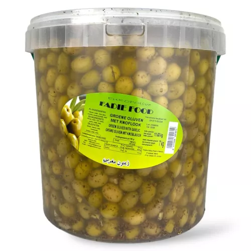 fadie food b.v. Fadie Food Green Olives With Garlic 11.6kg (5851)